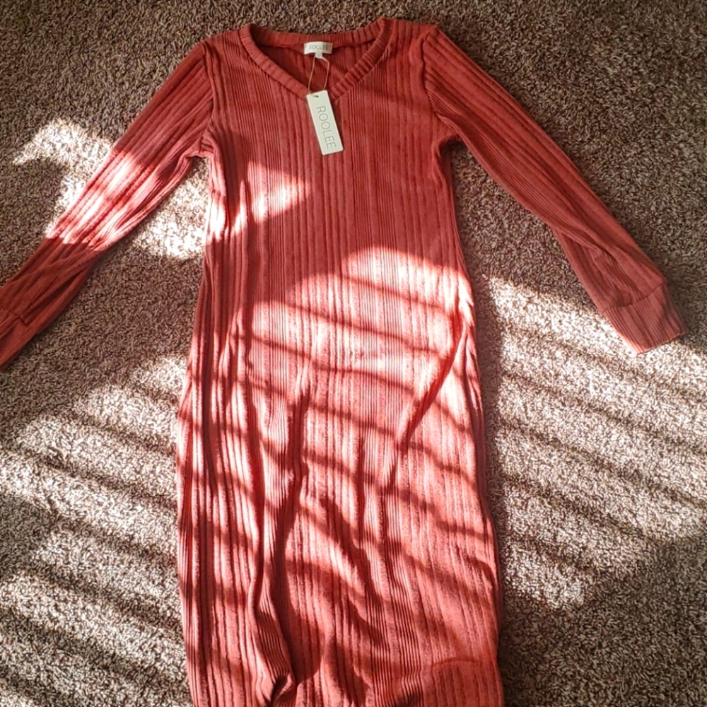 Roolee Rust Midi Dress